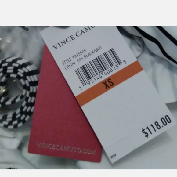 Vince Camuto Red/White Ruffled Bikini Small - Picture 9 of 9